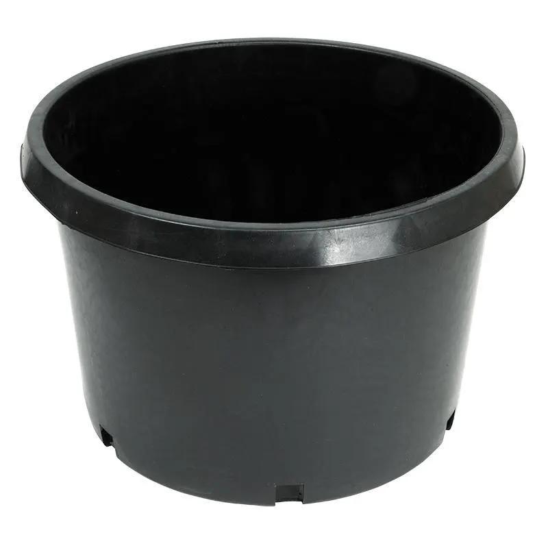 Plastic squat pot 10 gallon garden planter, black plastic, Grow Organic on Tampa Home & Garden Store