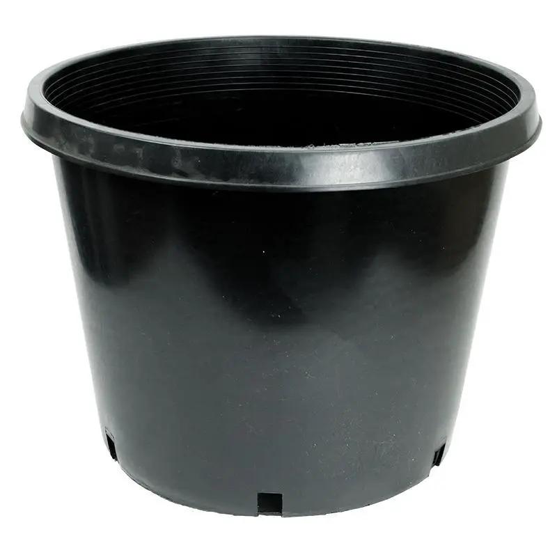 Plastic 20-Gallon squat pot, black for garden on Tampa Home & Garden Store