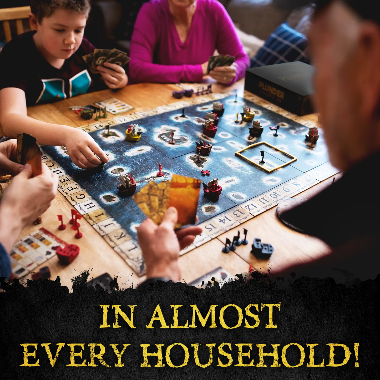Pirate Adventure and Plunder board game by Lost Boy Entertainment with ships on the map on Tampa Home & Garden Store