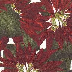 Poinsettia Lunch Napkins 20-pack, red floral design, paper on Tampa Home & Garden Store