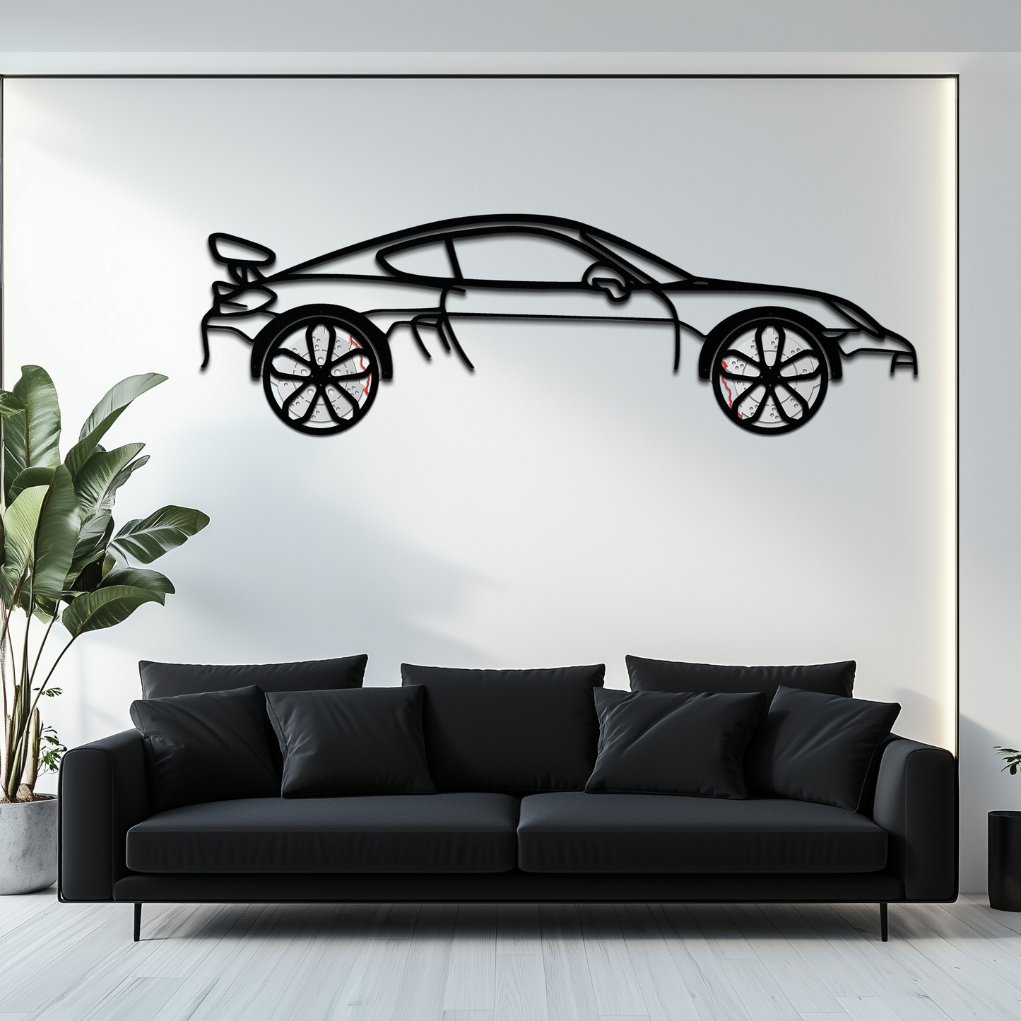 Porsche 911 GT2 Metal Wall Art – Rotating Wheel Motorsport Silhouette | Premium Gift for Car Enthusiasts,KAFMEKA052 - Tampa Home & Garden Store