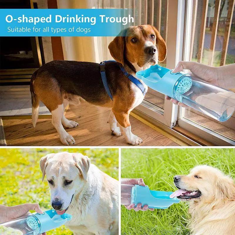 Portable Dog Water Bottle with Carbon Filter - 13.5oz Leak-Proof Pet Travel Water Dispenser | Lightweight Walking & Hiking Bottle - Tampa Home & Garden Store