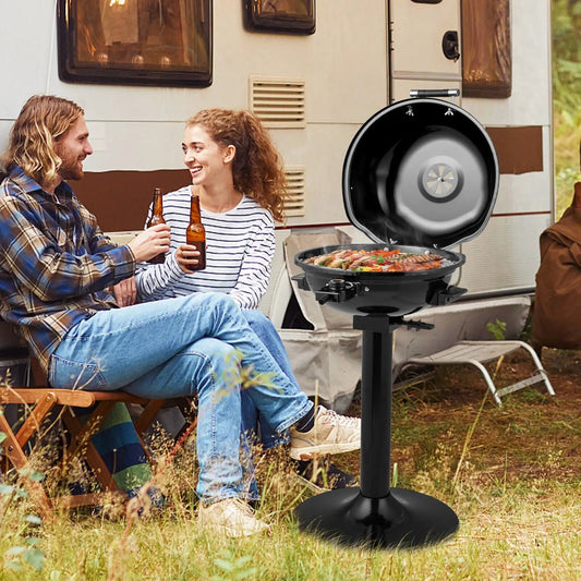 1600W Portable Electric BBQ Grill with Removable Non-Stick Rack-Black - Tampa Home & Garden Store