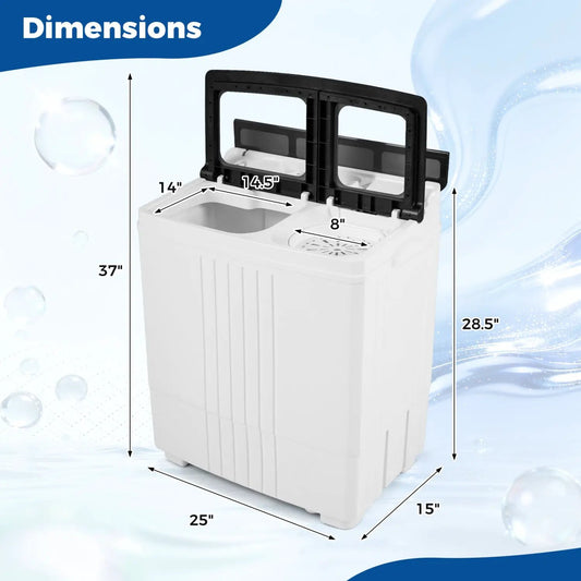 DirectDeals portable twin-tub washer with 12 lb wash & 8 lb spinner compact laundry unit on Tampa Home & Garden Store