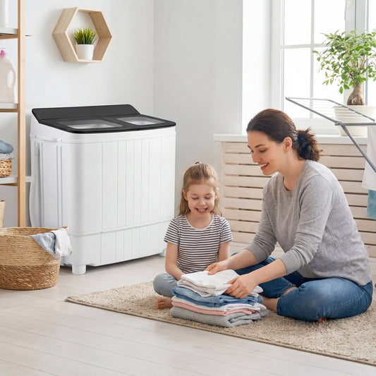 Portable Washing Machine 18 lbs Mini Laundry Machine with 11 LBS Washer - Tampa Home & Garden Store