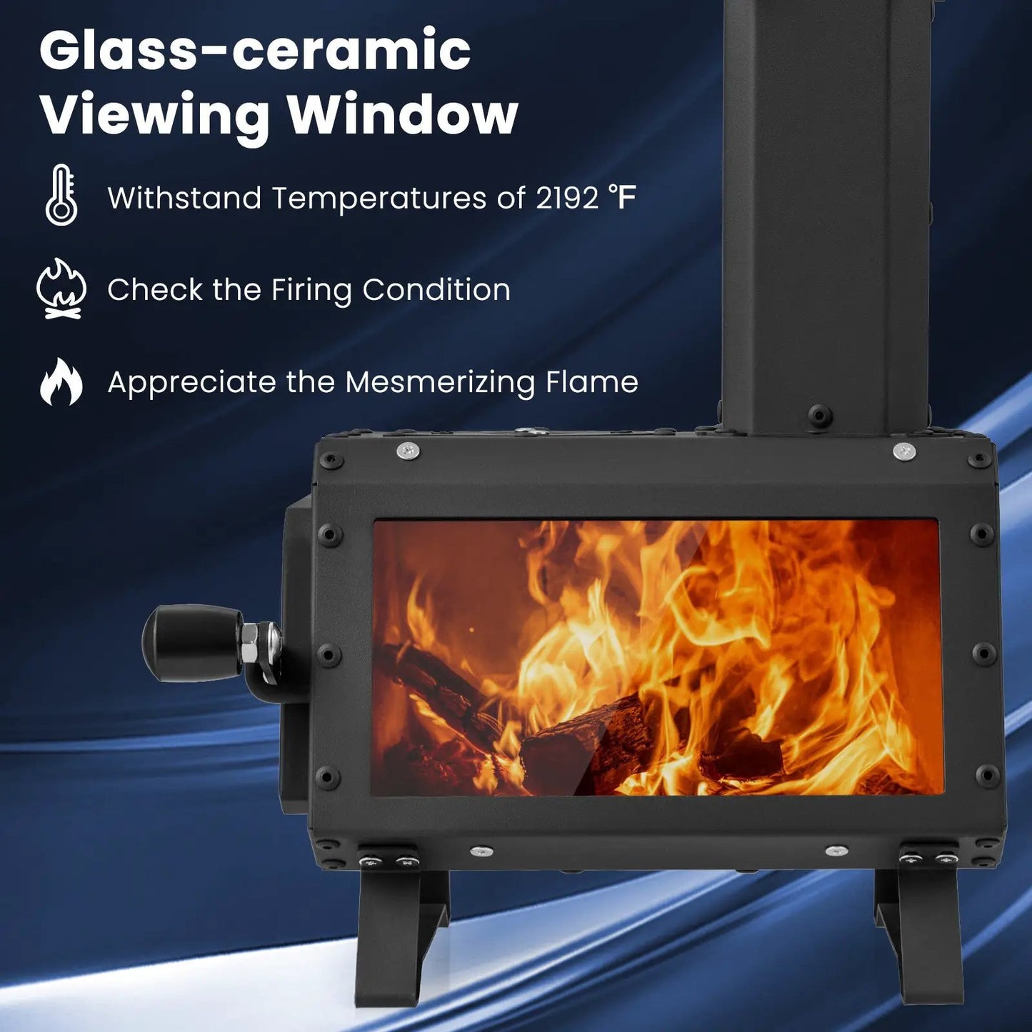Patented Portable Wood Camping Burning Stove Heater with 2 Cooking Positions - Tampa Home & Garden Store