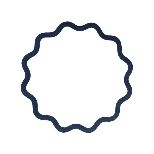 Positano Placemat navy wavy trim on Tampa Home & Garden Store