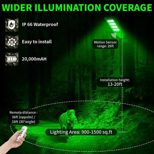 Powerful Green Feeder Light for Hunting Langy Solar Lights, flood light on Tampa Home & Garden Store