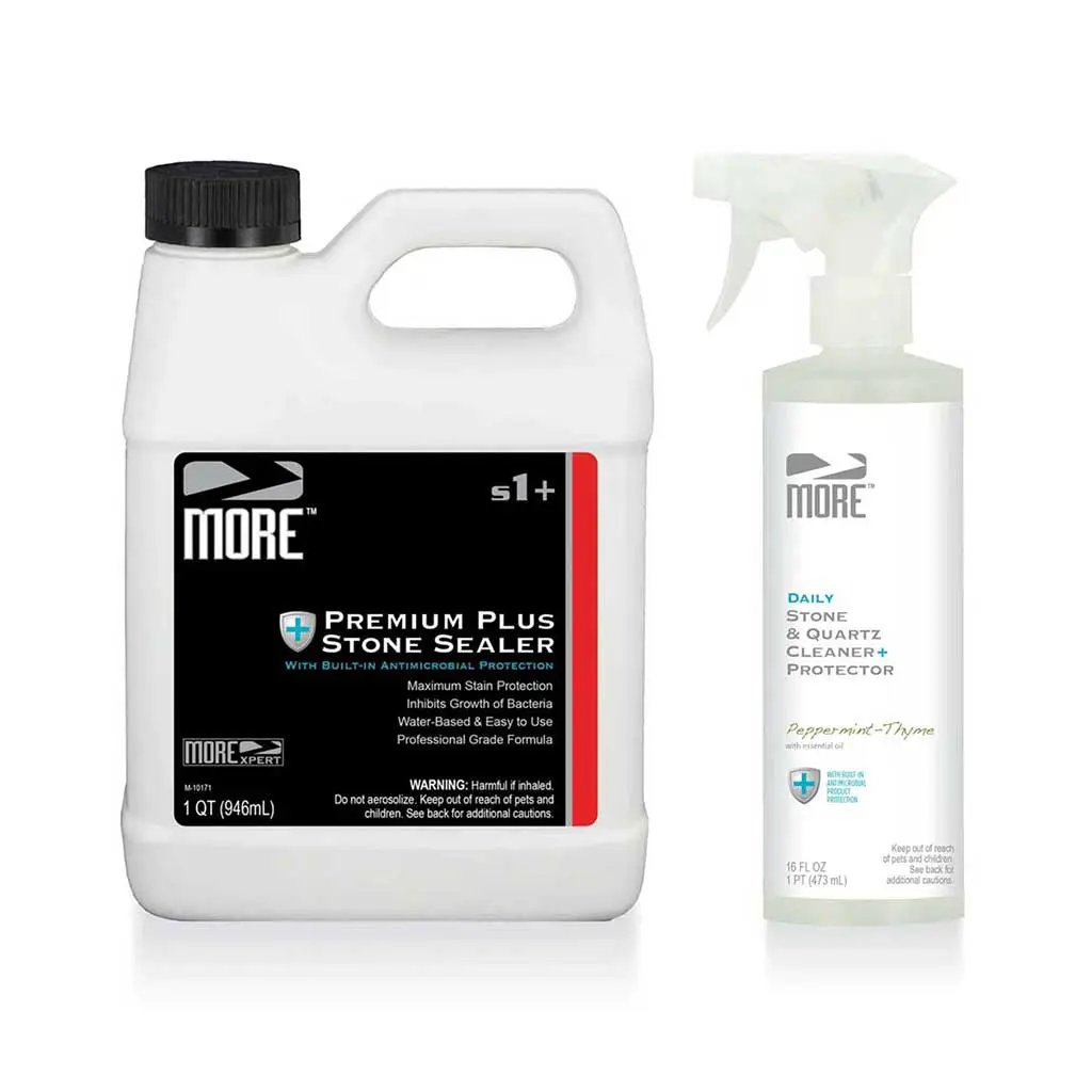 MORE Premium Plus Stone & Quartz Sealer bundle: 1 qt sealer + daily cleaner spray on Tampa Home & Garden Store