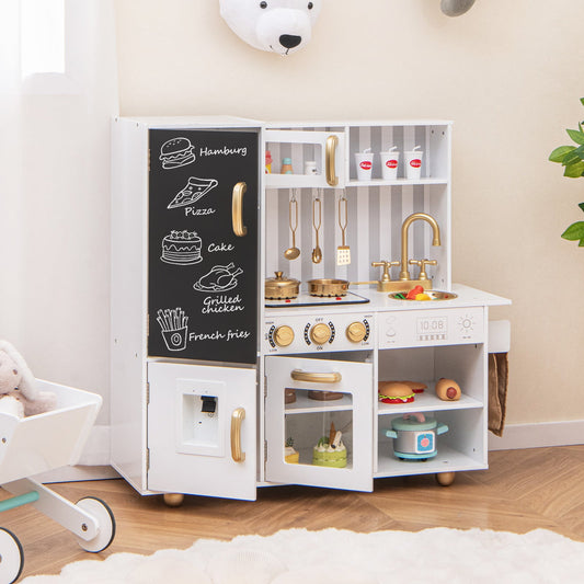 Pretend Play Kitchen for Kids with Real Sounds and Lights - Tampa Home & Garden Store