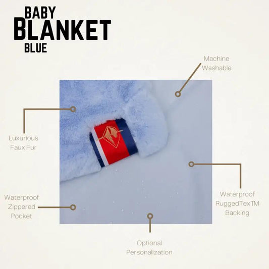 Dump Truck on Blue Baby Blanket - Tampa Home & Garden Store
