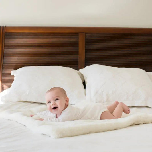 Luxurious Baby Blanket with Waterproof Backing by Pretty Rugged white plush receiving blanket on Tampa Home & Garden Store