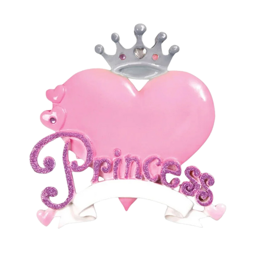 Princess Heart Ornament - Tampa Home & Garden Store