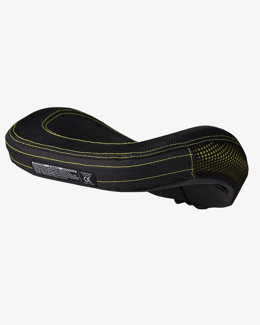 R2 Race Collar neck brace by EVS Sports, black with neon yellow stitching and mesh panels on Tampa Home & Garden Store
