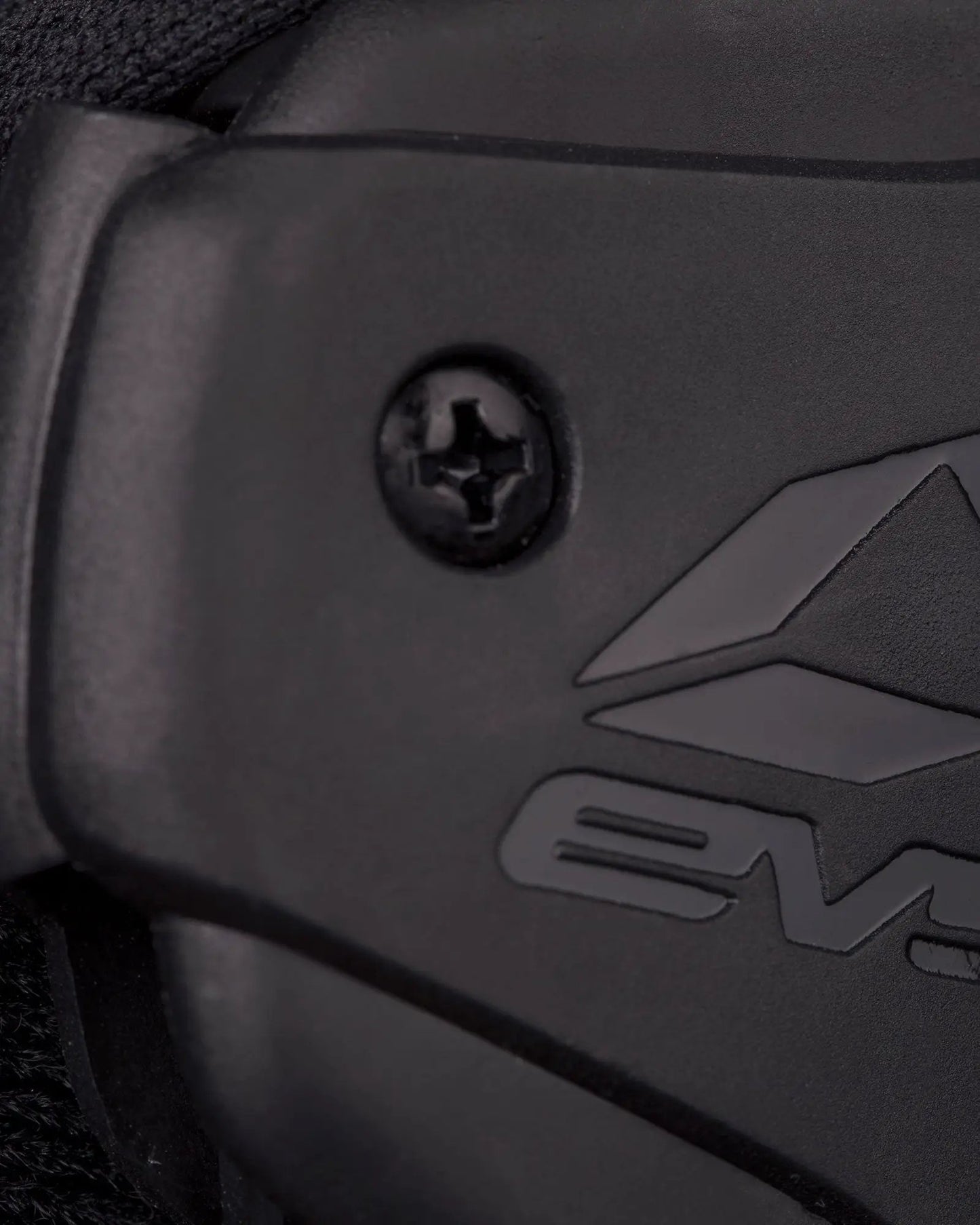 RS9 Knee Brace EVS Sports black plastic shell with screw detail on Tampa Home & Garden Store
