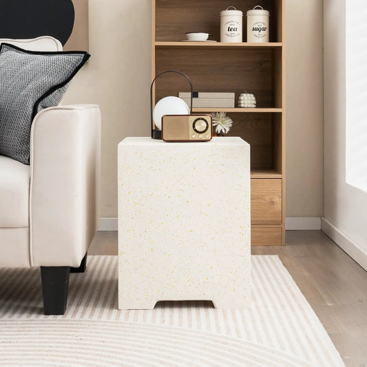 Gas Tank Holder Side Table by DirectDeals with protective cover speckled terrazzo base on Tampa Home & Garden Store
