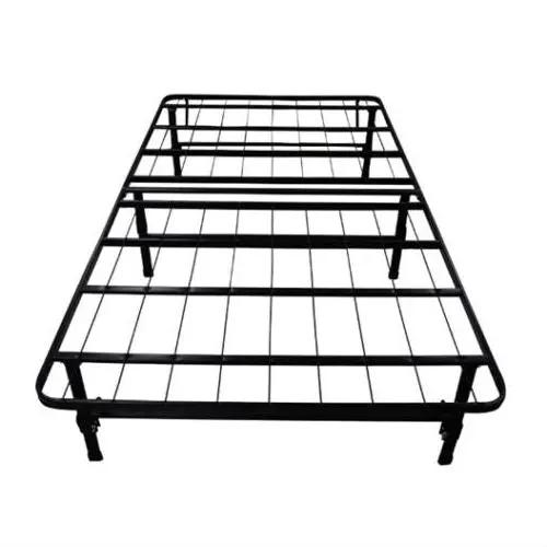 Queen size black metal platform bed frame by HomePacific with slatted base on Tampa Home & Garden Store