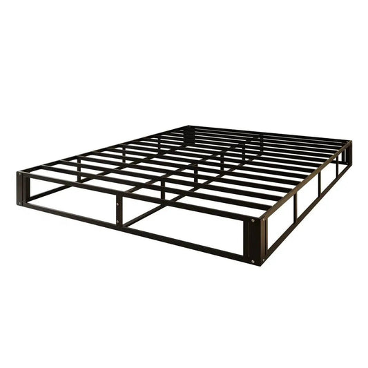 Queen Size 7.8in Metal Frame Box Spring with black powder-coated steel slatted base HomePacific on Tampa Home & Garden Store