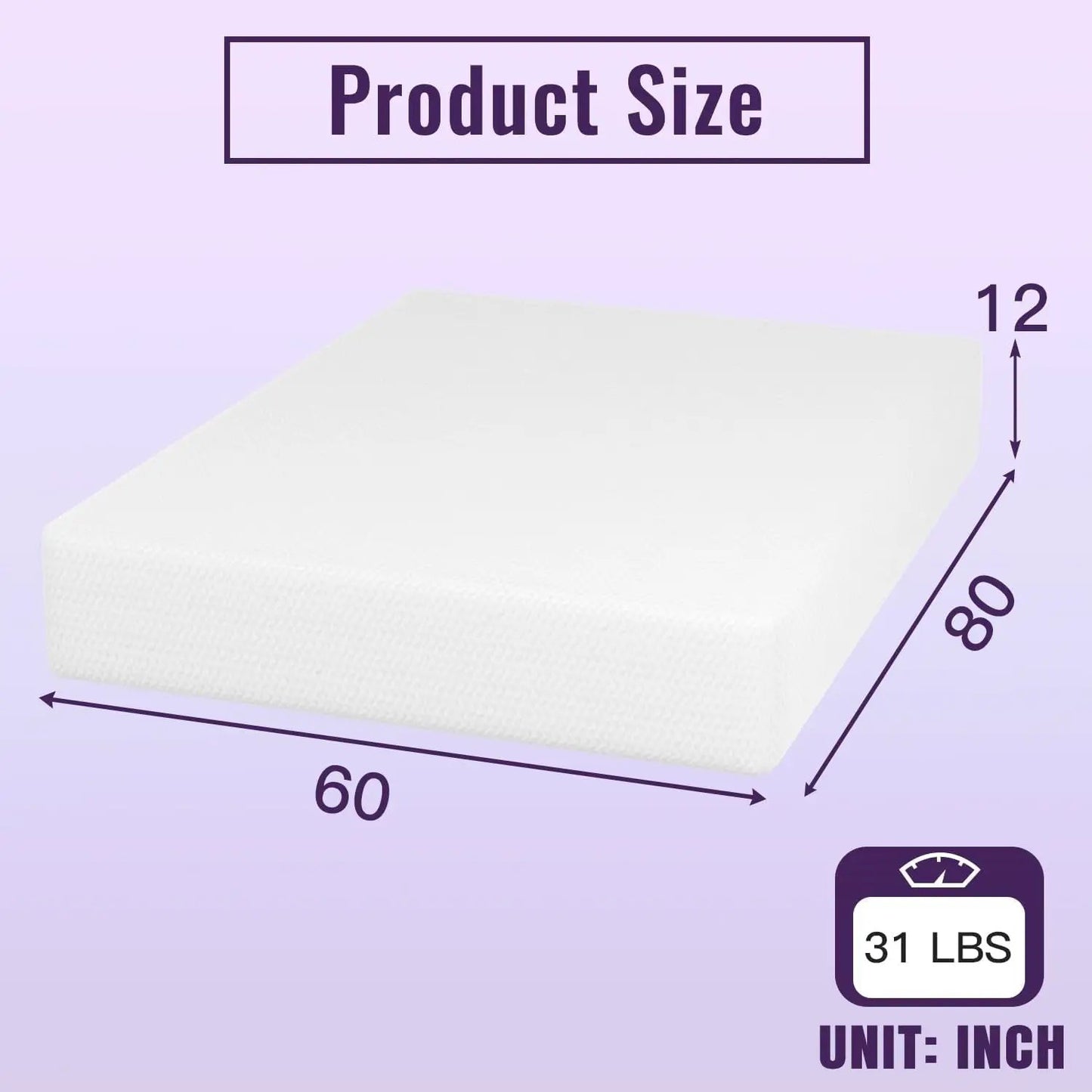 Queen size 12-inch Charcoal Infused Memory Foam Mattress with Removable Cover - Tampa Home & Garden Store