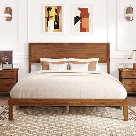 Twin/Full/Queen Size Bed Frame with Headboard and Wooden Slats Support-Queen Size - Tampa Home & Garden Store
