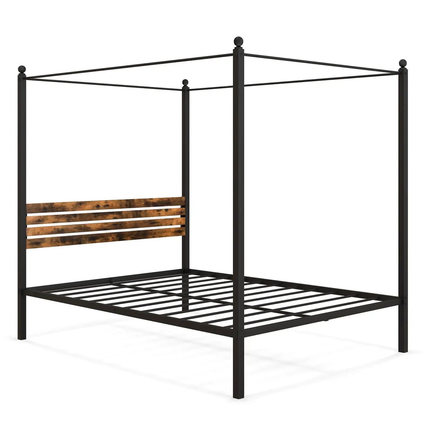 Queen Size Canopy Bed Frame with Under Bed Storage-Twin Size - Tampa Home & Garden Store