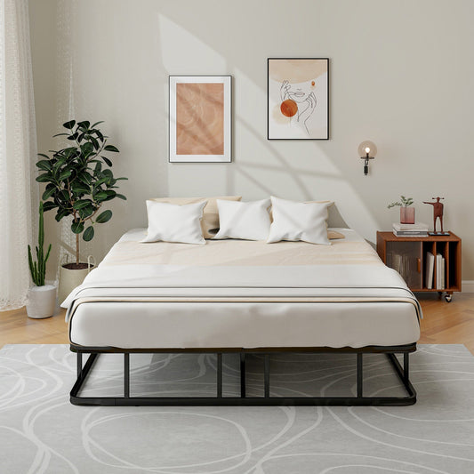 Queen Size Bed Frame with Metal Slat Support - Tampa Home & Garden Store