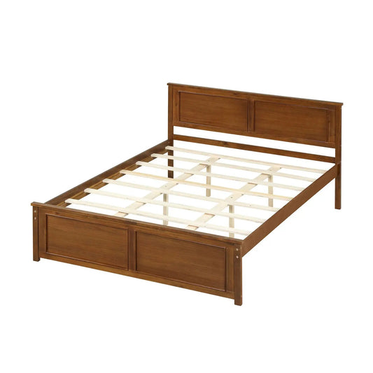 Twin Wooden Platform Bed Frame with Headboard