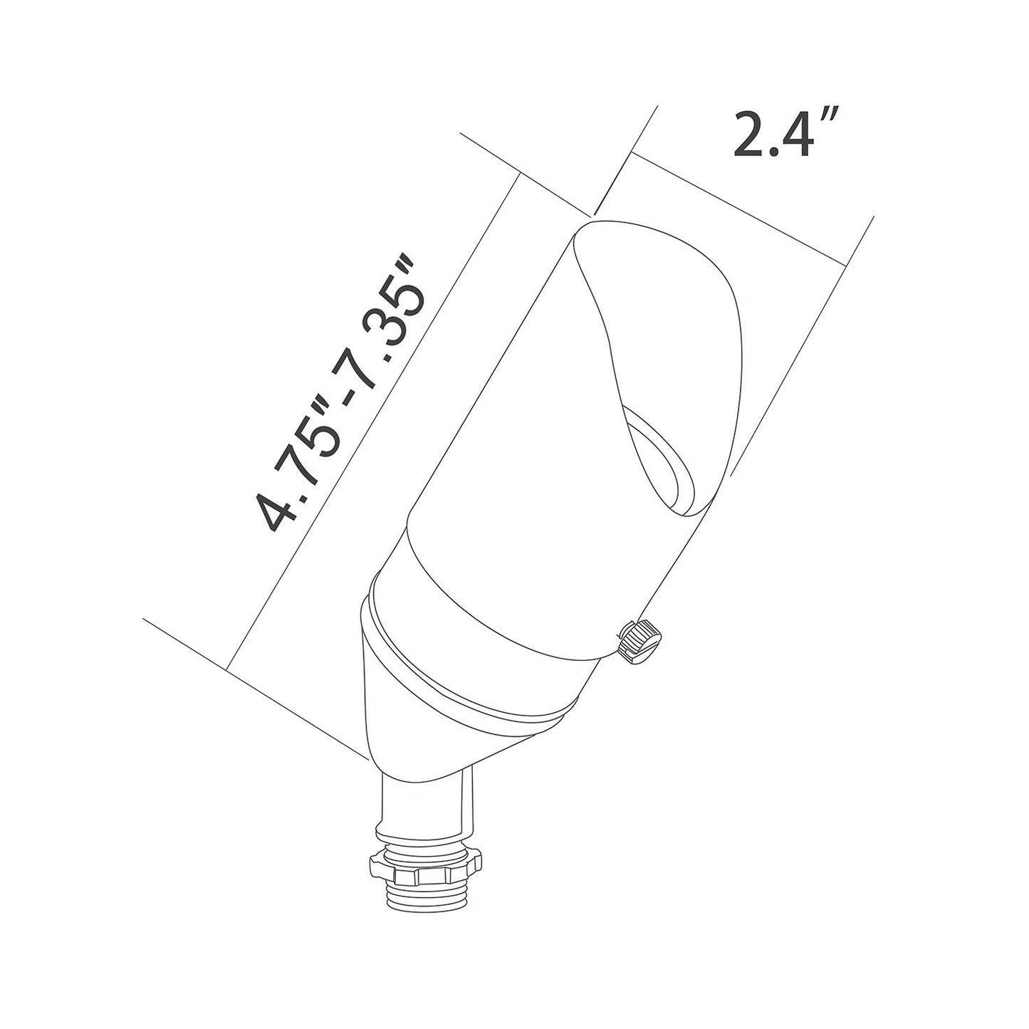RAL8105 x20 Package Brass Bullet Accent Light Low Voltage LED Outdoor Landscape Spotlight - Tampa soil911.com