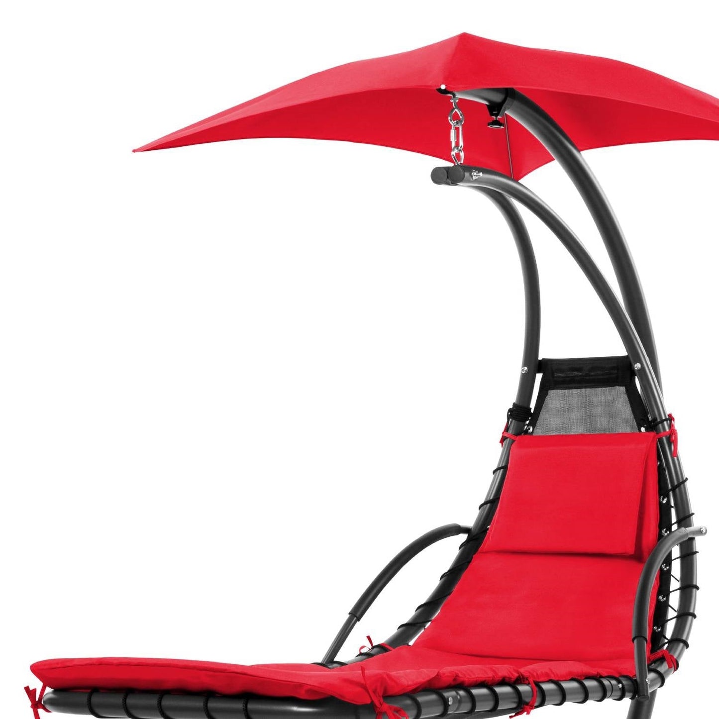 Hamaca Silla Colgante Moderna Resistente Roja Individual para Porche