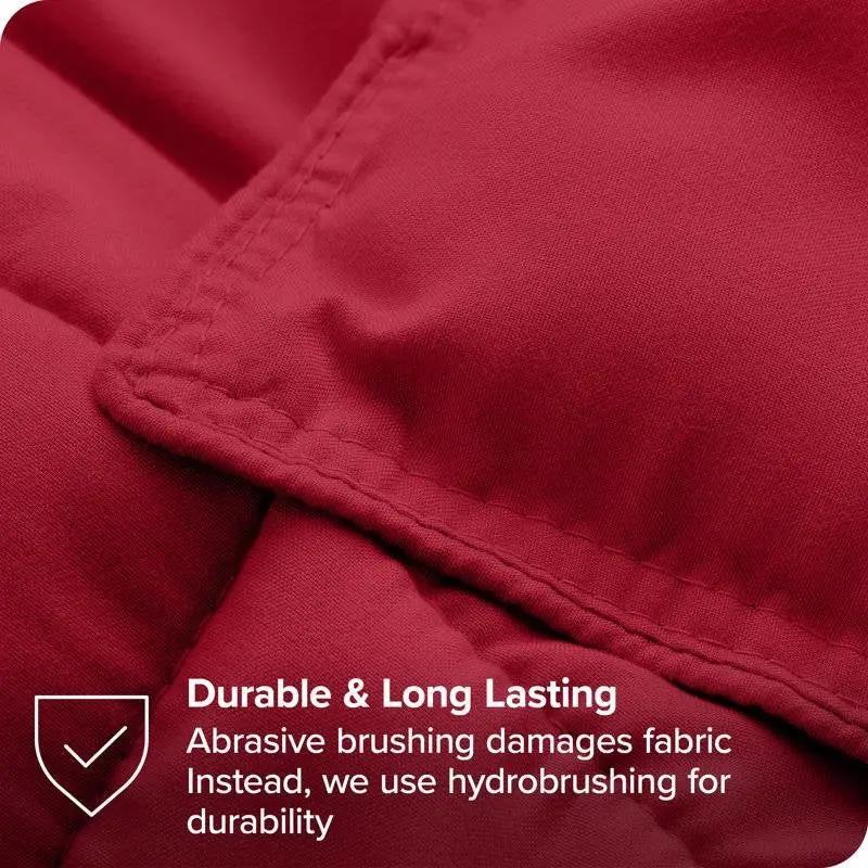 King/Cal King Size All Season Super Soft Down Alternative Comforter Set Red - Tampa Home & Garden Store