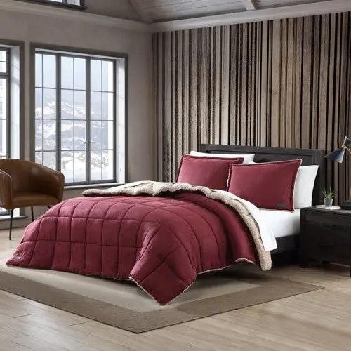 Twin Plush Sherpa Reversible Comforter Marron by HomePacific on Tampa Home & Garden Store