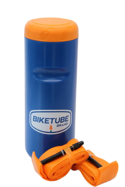 Road and Gravel Can O'Tubes 2-Pack by Biketube Brand, blue cylinder with orange cap on Tampa Home & Garden Store