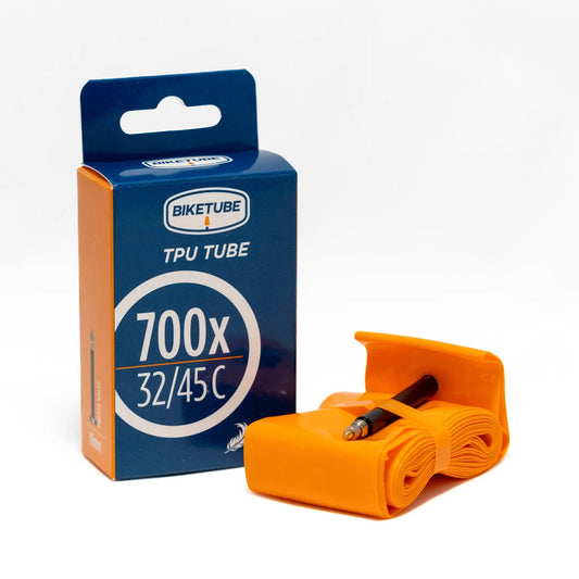 Biketube TPU Tube 700c Presta Valve, orange coil on Tampa Home & Garden Store