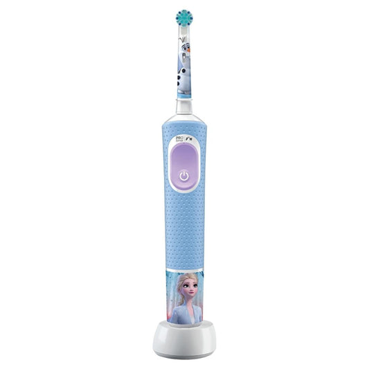 Oral-B Kids Electric Toothbrush D100 Frozen Edition blue handle with Elsa artwork base on Tampa Home & Garden Store