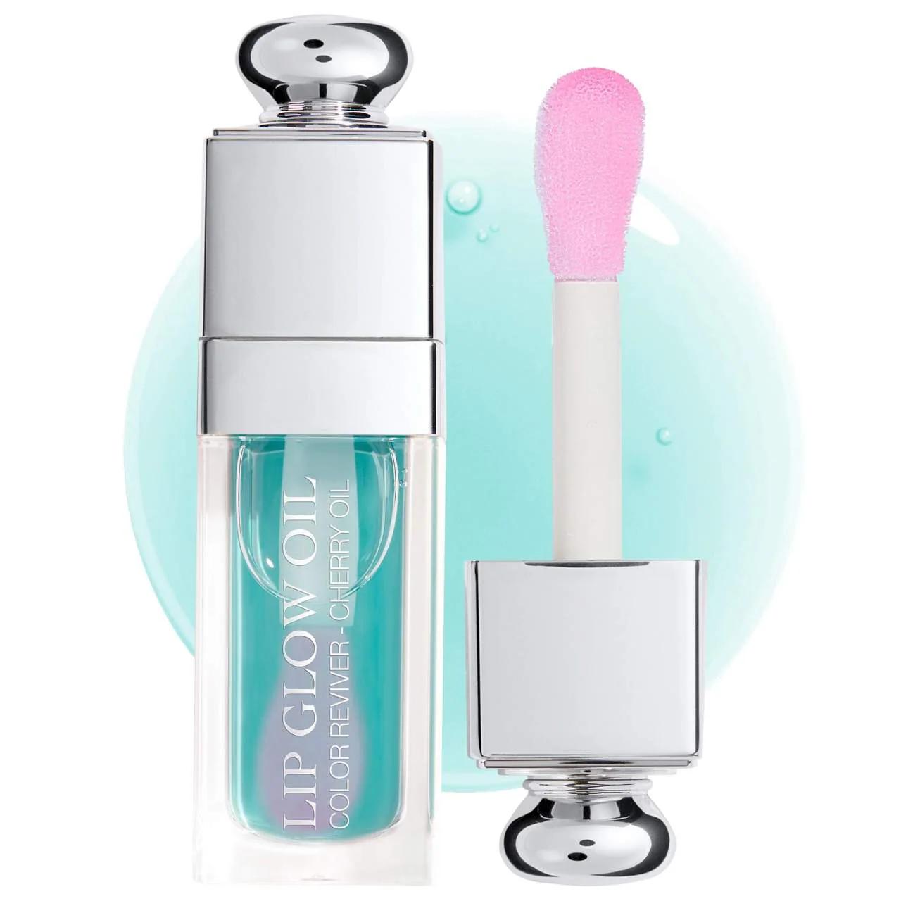 Beauty Care Bag Lip Glow Oil lip gloss turquoise bottle with pink wand on Tampa Home & Garden Store