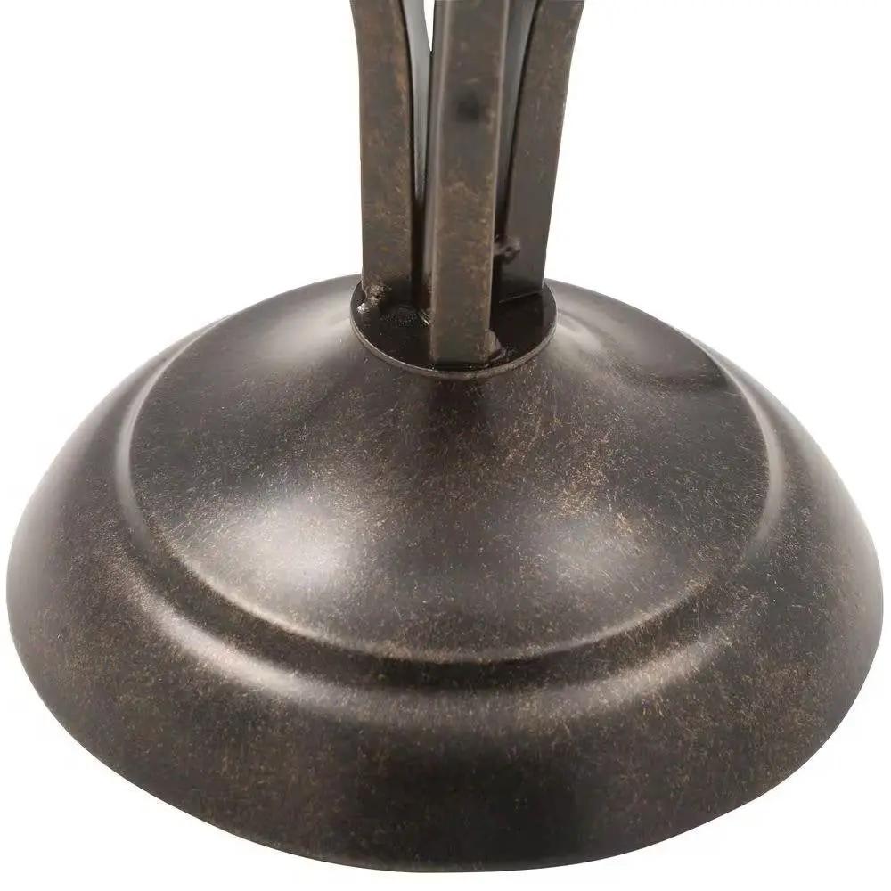 Traditional Bronze Metal Finish Table Lamp with Beige Linen Shade - Tampa Home & Garden Store