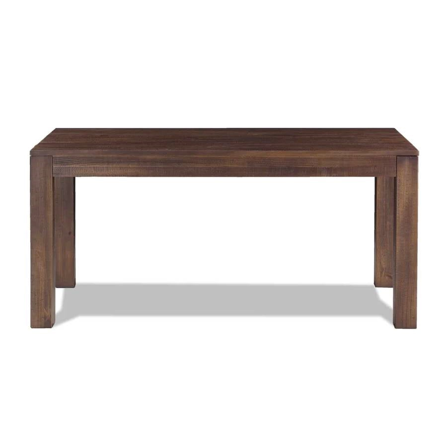 Mesa de comedor rústica de madera maciza de 63 pulgadas estilo casa de campo moderna en acabado marrón rústico