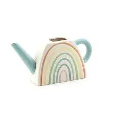 Colorful rainbow watering can for garden plants with blue spout and handle on Tampa Home & Garden Store