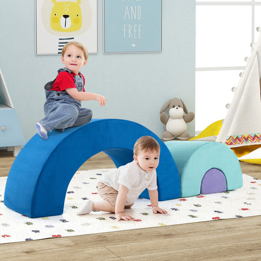 Rainbow Arc Climber Playset Foam Climbing Blocks with Machine Washable Covers-Multicolor - Tampa Home & Garden Store