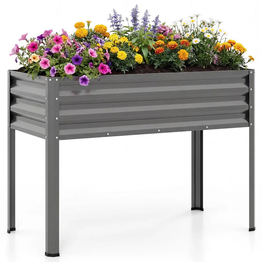 Raised Garden Bed with Legs Electro Coated Metal