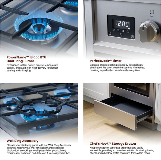 Rangaire 24" Gas Range Convection Oven Freestanding Stainless Steel RRG241TS - Tampa Home & Garden Store