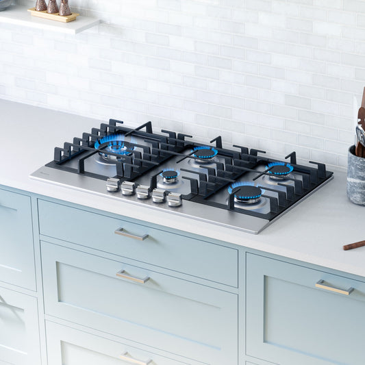 Rangaire 34" Gas Cooktop 5 Burners Stainless Steel RCG341S - Tampa Home & Garden Store