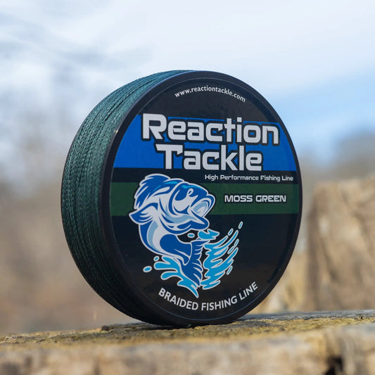 Reaction Tackle braided fishing line Moss Green spool on Tampa Home & Garden Store