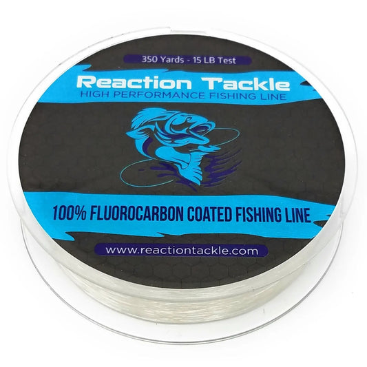 Reaction Tackle fluorocarbon coated fishing line spool, 350 yards, 15 lb test on Tampa Home & Garden Store