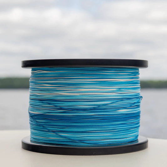 Reaction Hollow Core 16-Strand braided fishing line spool blue on Tampa Home & Garden Store