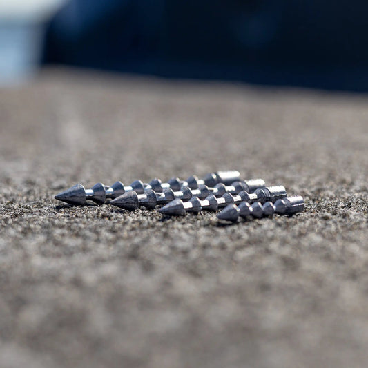 Reaction Tackle Lead Nail Weights for Sinkers, assorted metal fishing weights on gravel on Tampa Home & Garden Store