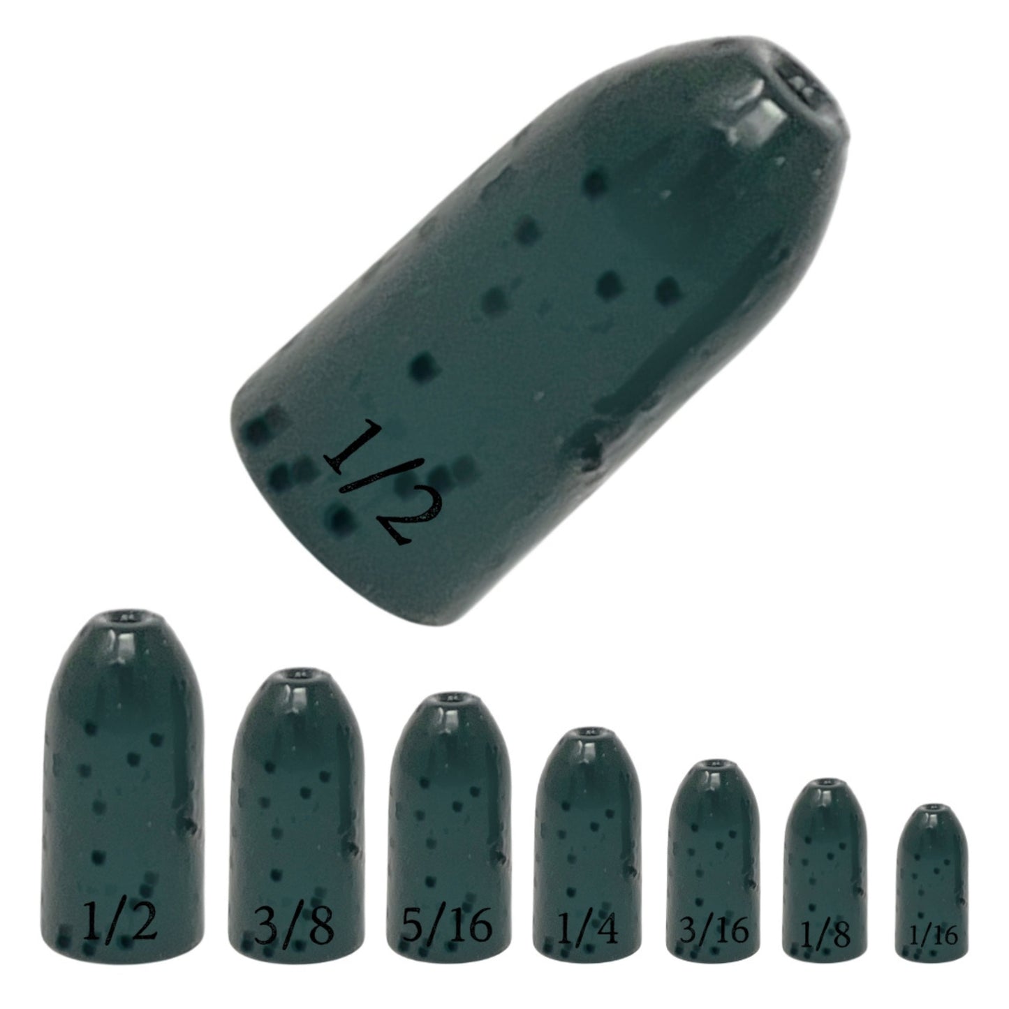 Reaction Tackle Tungsten Worm Weights / Bullet Shaped Sinkers - Tampa Home & Garden Store