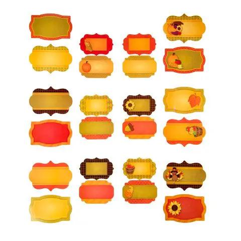 Recipe Labels 24-Pack Halloween set in orange frames by The Country Christmas Loft on Tampa Home & Garden Store