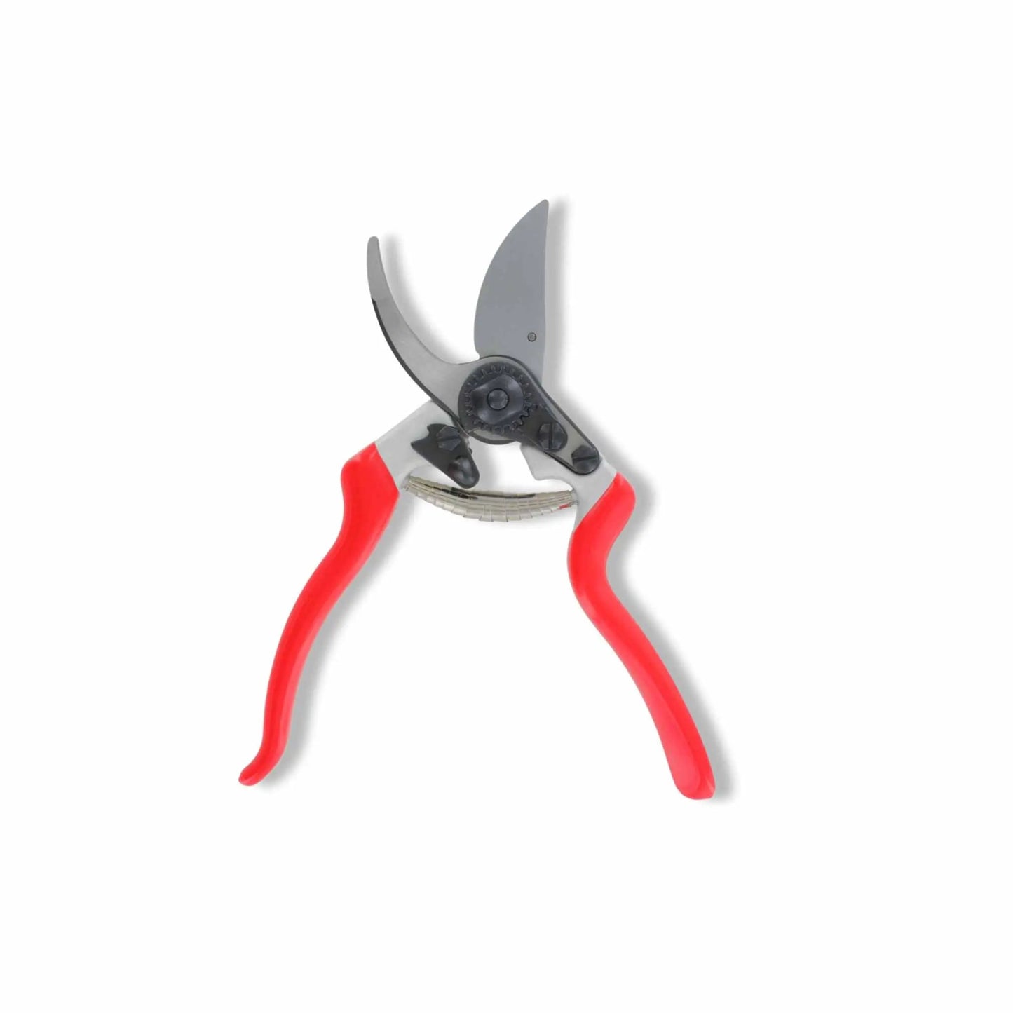 Red Line Ergonomic Bypass Pruner heavy-duty red-handled with gray blades on Tampa Home & Garden Store