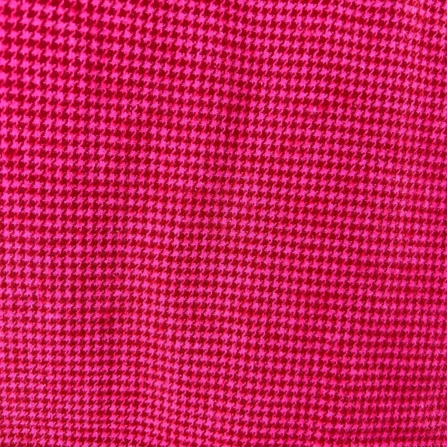 Scarf red and bright pink houndstooth flannel pattern Thistle and Stitch on Tampa Home & Garden Store